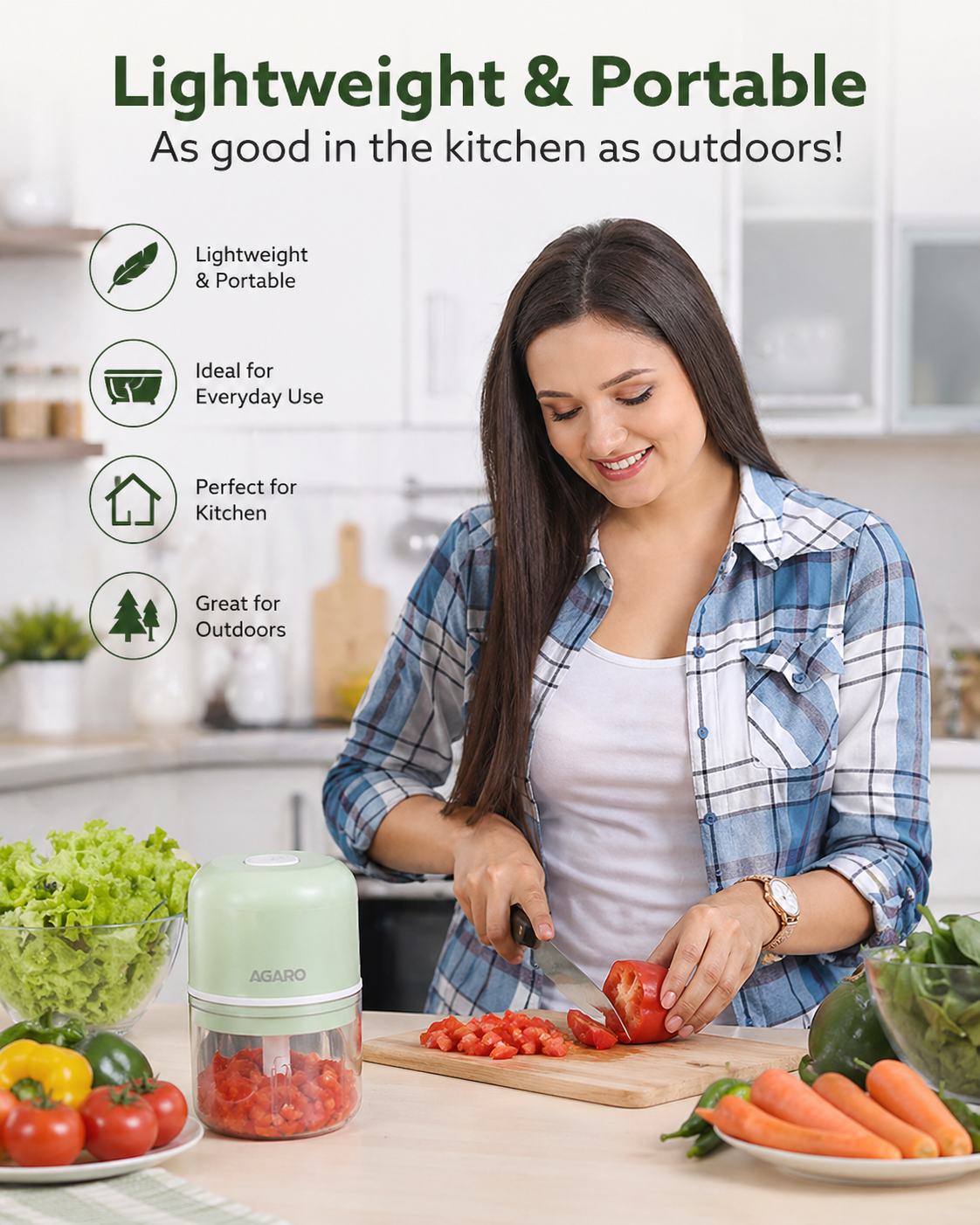 Rechargeable Mini Electric Chopper