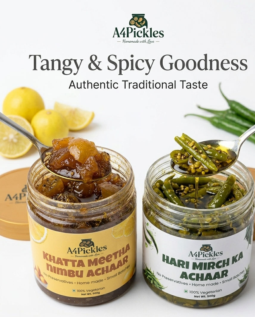 Lemon & Green Chili Pickle Combo