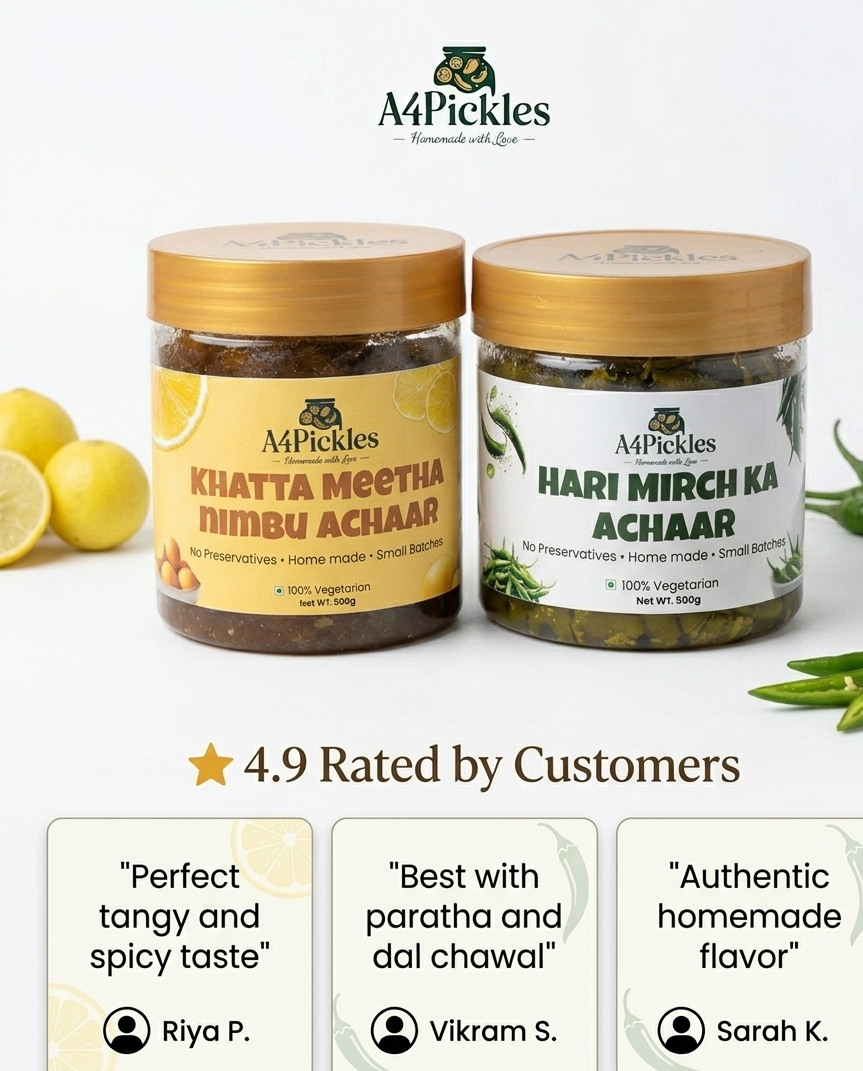 Lemon & Green Chili Pickle Combo