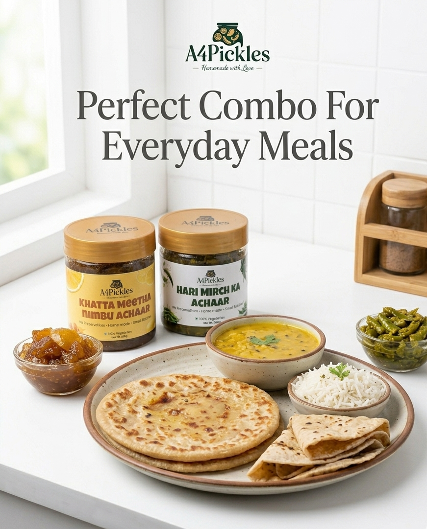 Lemon & Green Chili Pickle Combo